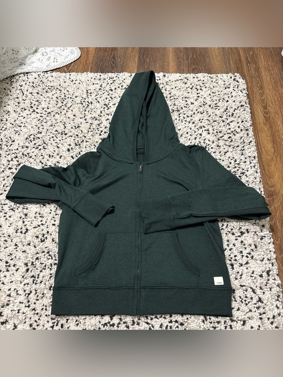 Vuori Tops - VUORI Halo Mini Full Zip Hoodie Women's Size S Evergreen Heather